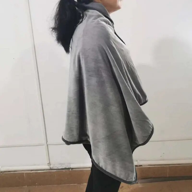 Ηλεκτρική κουβέρτα USB σάλι θέρμανσης 3 ταχυτήτων Ρυθμιζόμενη θερμοκρασία κουβέρτα Σάλι Χειμώνας Θερμό θερμαινόμενο μαξιλαράκι Poncho για αυτοκίνητο Γραφείο Σπίτι