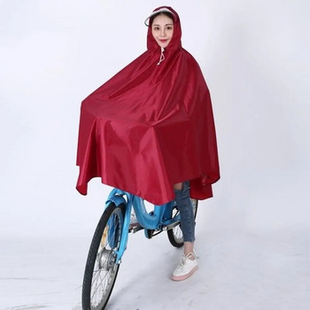 Велосипедни дъждобрани Дълго пончо за един човек Водоустойчив външен дъждобран Удебелен дъждобран с качулка Дамски непропускливи дъждобрани
