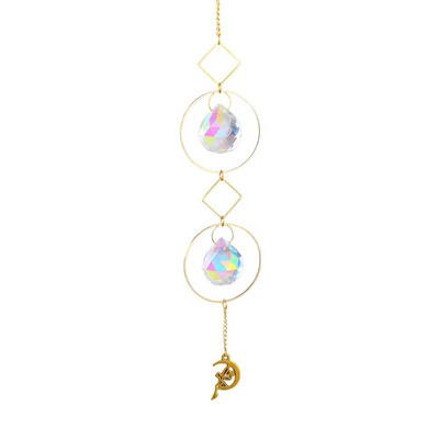 1 buc. Catcher de lumini de cristal suspendat pandantiv din metal pentru decor pentru grădină pentru fereastră, ornament pentru agățat pentru mașină, decorare pentru grădină în aer liber