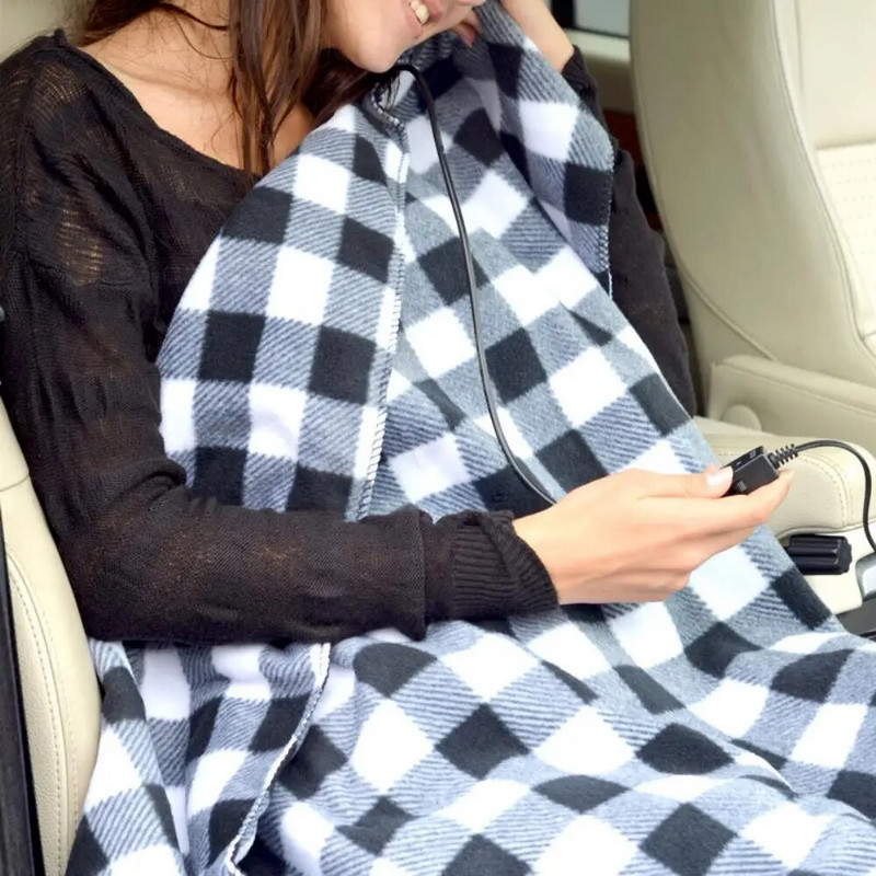 100cm * 60cm ново 12V автомобилно електрическо одеяло решетка енергоспестяваща топла есенна и зимна кола електрическо одеяло кола