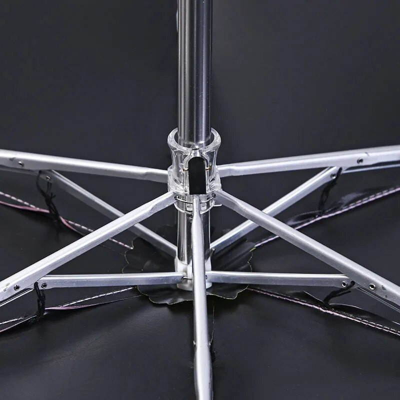 Mažojo princo skėtis Mini kišeniniai skėčiai nuo UV spindulių sulankstomi skėtis Protable juoda danga Saulės skėtis mergaitei maži skėčiai Dovanos