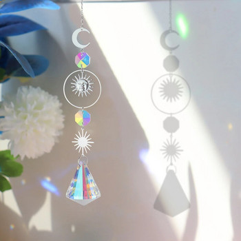 Wind Chime Crystal Diamond Light Catcher Висящи орнаменти Призми Висулка Бижута Завеси Осветителна топка Art Craft Home Decor
