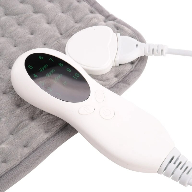 3-скоростна нагревателна подложка 60X30 см, нагрявано одеяло, електрическо хвърляне, пране в машина, ЕС щепсел