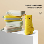Anti-UV Mini Capsule Umbrella Small Pocket Umbrella Sun Protection Πτυσσόμενη αντιανεμική ομπρέλα Parasol Paraguas με κουτί αποθήκευσης