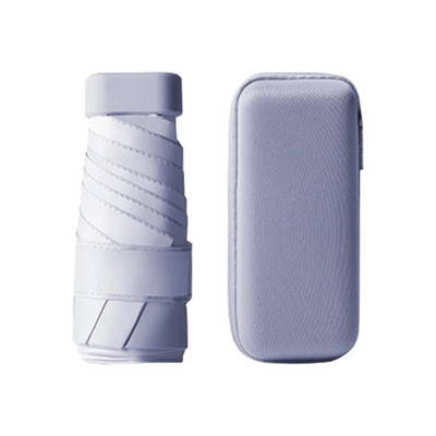 Anti-UV Mini Capsule Umbrella Small Pocket Umbrella Sun Protection Πτυσσόμενη αντιανεμική ομπρέλα Parasol Paraguas με κουτί αποθήκευσης