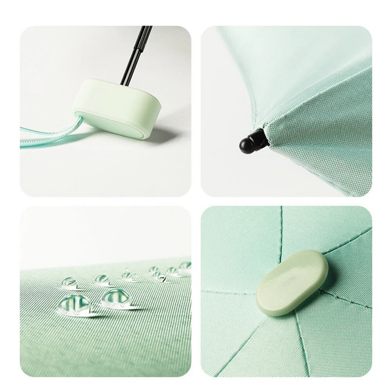 Anti-UV Mini Capsule Umbrella Small Pocket Umbrella Sun Protection Πτυσσόμενη αντιανεμική ομπρέλα Parasol Paraguas με κουτί αποθήκευσης