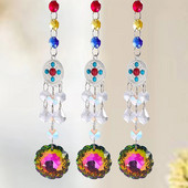 1PC agățat fereastră cristal Suncatcher prisme Ghirlandă mărgele chakre șuvițe candelabru piese prindere lumină pandantiv Decor nunta