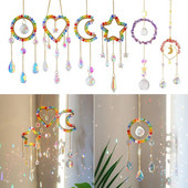 Sun Catcher Cristal Curcubeu Catcher Margele colorate Cristal Wind Chime Pendant Light Catcher Curcubeu Prisma Decorare pentru gradina de casa