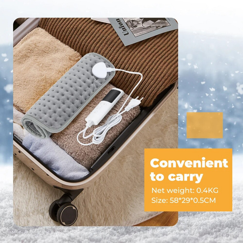 Električni jastučić za grijanje Deka Timer Fizioterapijski jastučić za grijanje za ramena, vrat, leđa, kralježnicu, noge, ublažavanje bolova zimi, toplo 110 V-240 V