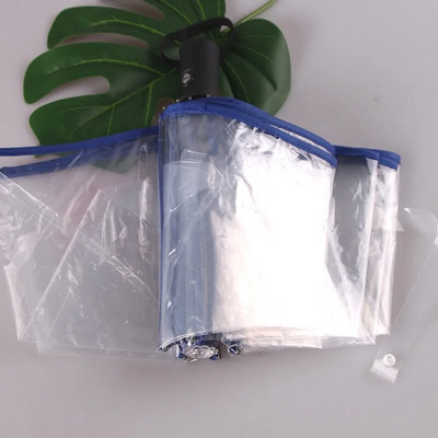 Läbipaistev automaatne vihmavari, tuulekindel automaatne kokkupandav must vihmavari, meeste naiste välireisid, kokkupandav auto päikesevari