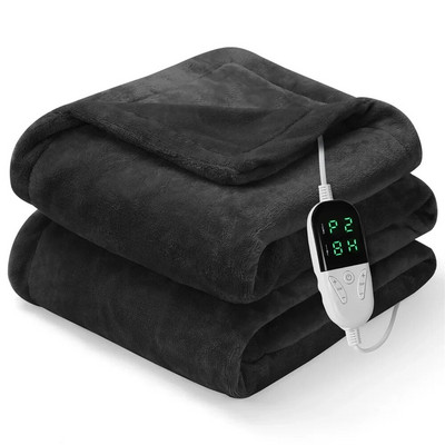 Ηλεκτρική κουβέρτα φανελένια κουβέρτα χειμερινό στρώμα που πλένεται στο πλυντήριο διπλού στρώματος Ελέγχου θερμοκρασίας Θερμότερη θερμαινόμενη κουβέρτα ριχτάρι