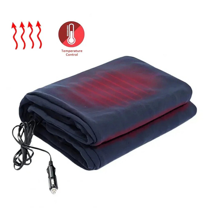 12V 30W Отоплително одеяло за кола Автомобилно пътуване Къмпинг Управление Зимна топла стая Автомобилно електрическо одеяло