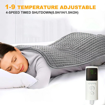 Ηλεκτρική θερμαντική κουβέρτα φυσιοθεραπείας Ανακούφιση από τον πόνο σώματος 9 ταχύτητες 4 χρονισμός Χειμερινό θερμαντήρα USB για το σπίτι ώμους πίσω Ζεστό φύλλο