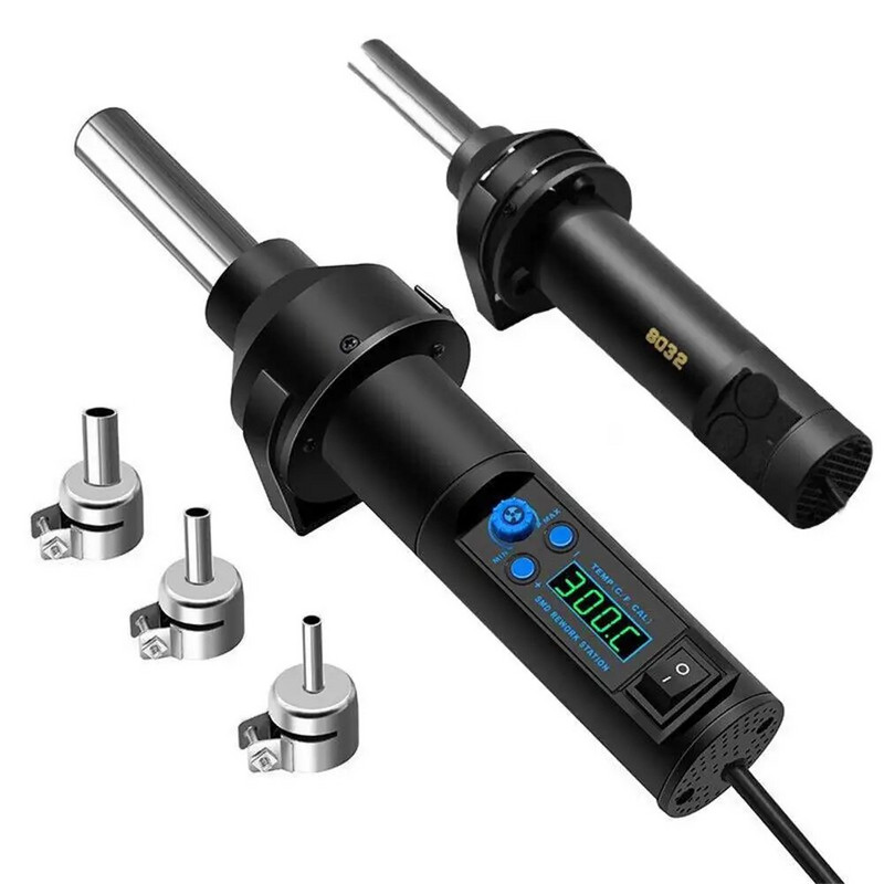 Micro Pistol cu aer cald 8018LCD Deslipire Lipire Reprelucrare Stație de lipit SMD 220V Pistol de căldură pentru instrument de reparare a sudării 8208
