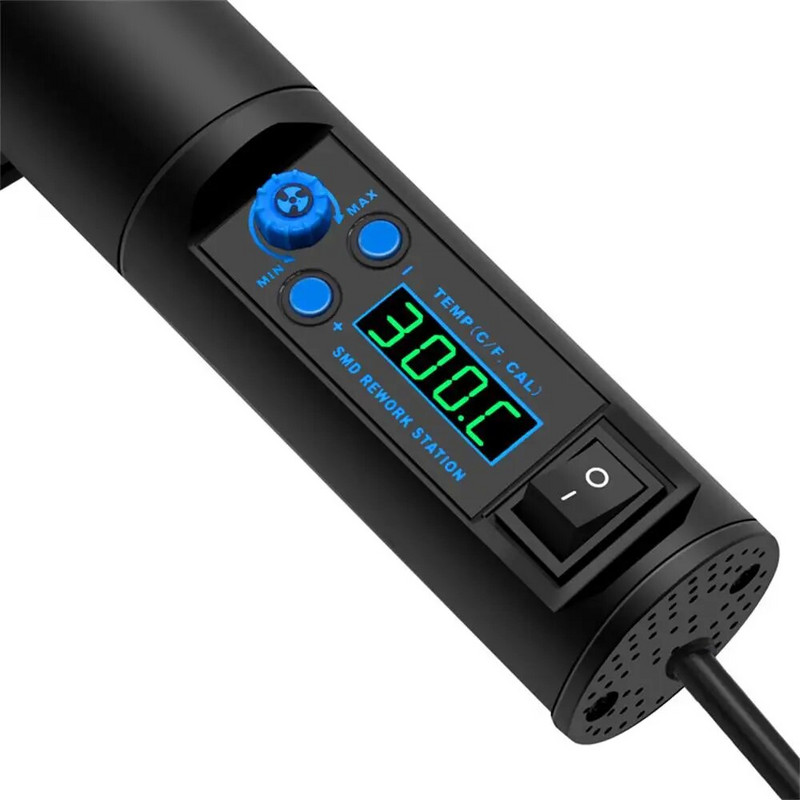 Micro Pistol cu aer cald 8018LCD Deslipire Lipire Reprelucrare Stație de lipit SMD 220V Pistol de căldură pentru instrument de reparare a sudării 8208