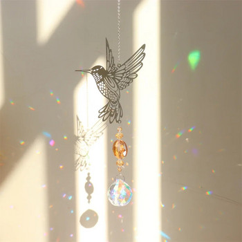Crystal Suncatcher Sun catcher за окачване Дървото на живота Wind висулки Висящи стъклени призми Wind Chimes за декорация на градина на открито