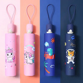 Umbrelă automată dinozaur astronaut unicorn Umbrelă rezistentă la vânt Umbrelă pliabilă Umbrelă cu dungi reflectorizante Cadou minunat