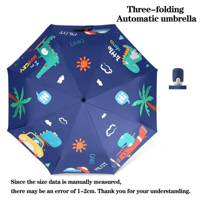 Umbrelă automată dinozaur astronaut unicorn Umbrelă rezistentă la vânt Umbrelă pliabilă Umbrelă cu dungi reflectorizante Cadou minunat