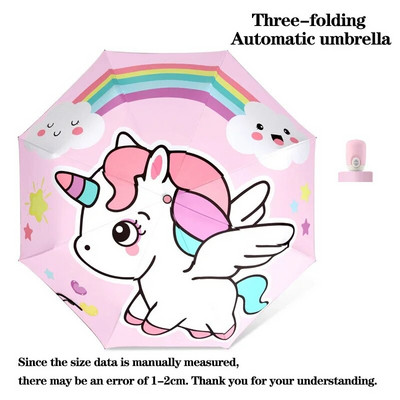 Umbrelă automată dinozaur astronaut unicorn Umbrelă rezistentă la vânt Umbrelă pliabilă Umbrelă cu dungi reflectorizante Cadou minunat