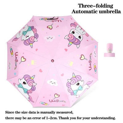 Umbrelă automată dinozaur astronaut unicorn Umbrelă rezistentă la vânt Umbrelă pliabilă Umbrelă cu dungi reflectorizante Cadou minunat