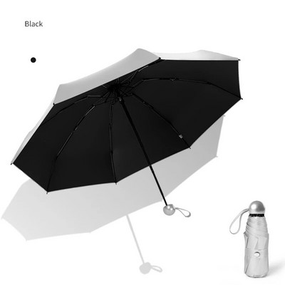 8 Ribs Pocket Mini Umbrella Anti UV Paraguas Sun Umbrella Lietui atsparus vėjui Lengvas sulankstomas nešiojamas skėčiai moterims Vyrams Vaikams