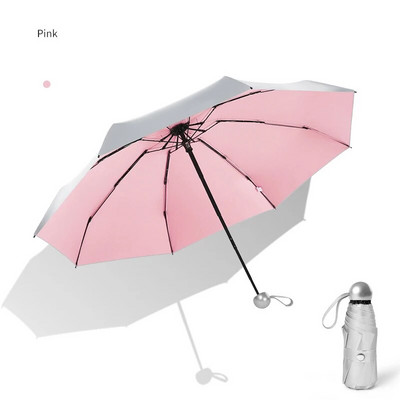 8 Ribs Pocket Mini Umbrella Anti UV Paraguas Sun Umbrella Lietui atsparus vėjui Lengvas sulankstomas nešiojamas skėčiai moterims Vyrams Vaikams