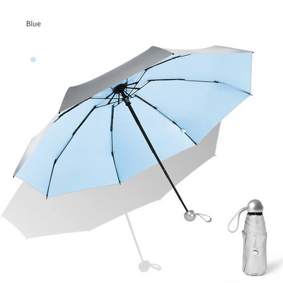 8 Ribs Pocket Mini Umbrella Anti UV Paraguas Sun Umbrella Lietui atsparus vėjui Lengvas sulankstomas nešiojamas skėčiai moterims Vyrams Vaikams