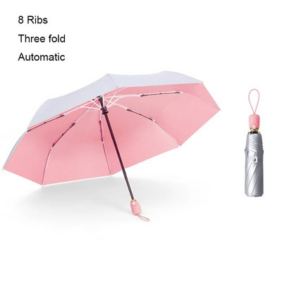 8 Ribs Pocket Mini Umbrella Anti UV Paraguas Sun Umbrella Lietui atsparus vėjui Lengvas sulankstomas nešiojamas skėčiai moterims Vyrams Vaikams