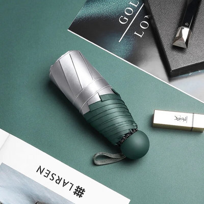 8 Ribs Pocket Mini Umbrella Anti UV Paraguas Sun Umbrella Lietui atsparus vėjui Lengvas sulankstomas nešiojamas skėčiai moterims Vyrams Vaikams