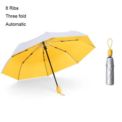 8 Ribs Pocket Mini Umbrella Anti UV Paraguas Sun Umbrella Lietui atsparus vėjui Lengvas sulankstomas nešiojamas skėčiai moterims Vyrams Vaikams