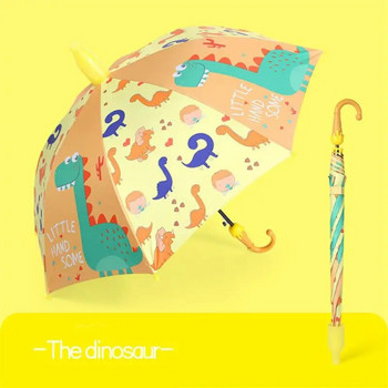 Сенник Карикатура Слънцезащитен крем с дълга дръжка Напълно автоматичен чадър за продукти за дъжд за деца