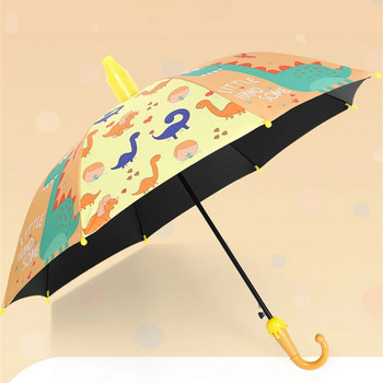 Сенник Карикатура Слънцезащитен крем с дълга дръжка Напълно автоматичен чадър за продукти за дъжд за деца