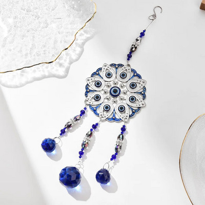 Sun Catcher Crystal Suncatcher Kabantys stiklinės prizmės vėjo varpeliai Light Catcher drugelių vėjo pakabukai, skirti automobilių sodo dekoravimui