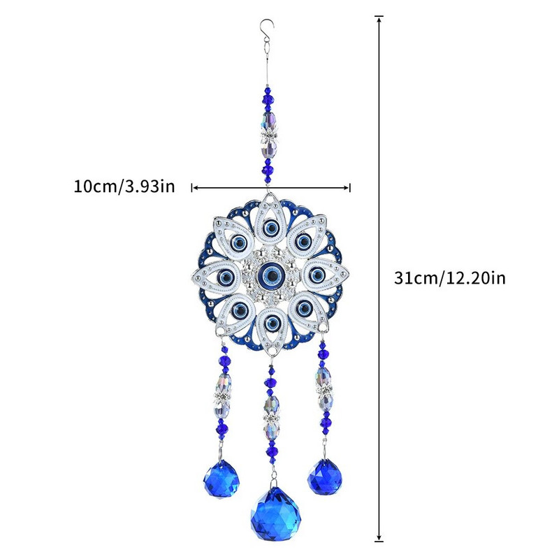 Sun Catcher Crystal Suncatcher Kabantys stiklinės prizmės vėjo varpeliai Light Catcher drugelių vėjo pakabukai, skirti automobilių sodo dekoravimui