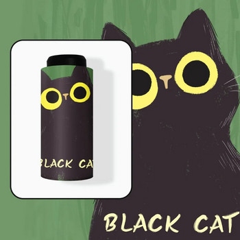 Черна котка Зелен чадър 3 сгъваеми преносими слънчеви анти UV черно покритие Ветроустойчиви животни Sombrillas Високо качество