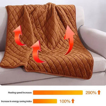 Електрическо одеяло Удебелена USB нагревателна подложка за шал Перящо се топло одеяло Зимен офис шал Топло одеяло