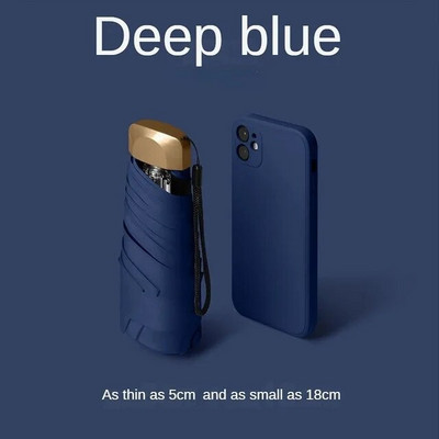 Mini suncobran, mali džepni kišobran, vinilni sklopivi kišobran, UV, ultraljubičasta zaštita, džepni suncobran, kapsula za suncobran