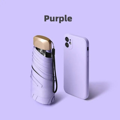 Mini suncobran, mali džepni kišobran, vinilni sklopivi kišobran, UV, ultraljubičasta zaštita, džepni suncobran, kapsula za suncobran