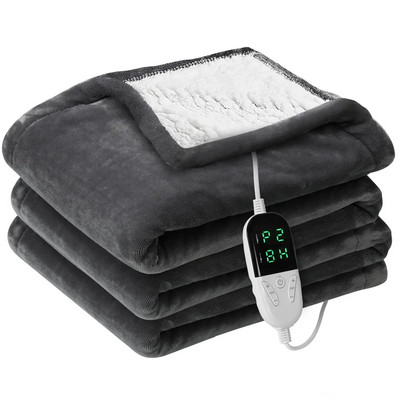 Ηλεκτρική κουβέρτα Πυκνωμένη διπλής όψης Γρήγορη θέρμανση Φανελένιες κουβέρτες Ρυθμιζόμενος χρονοδιακόπτης ρύθμισης θερμοκρασίας Χειμερινός θερμαντήρας σώματος