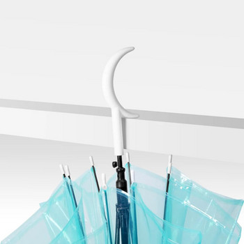 Висококачествен чадър с прозрачна дълга дръжка Чадър за мъже и жени с плътна полумесечна дръжка Творчески чадър с прозрачна параплу