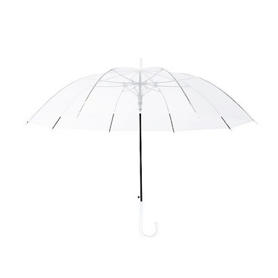 Umbrelă de înaltă calitate Umbrelă transparentă cu mâner lung Umbrelă pentru bărbați și femei cu mâner în semilună solidă Umbrelă creativă Paraplu transparent