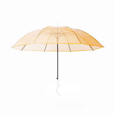 Umbrelă de înaltă calitate Umbrelă transparentă cu mâner lung Umbrelă pentru bărbați și femei cu mâner în semilună solidă Umbrelă creativă Paraplu transparent