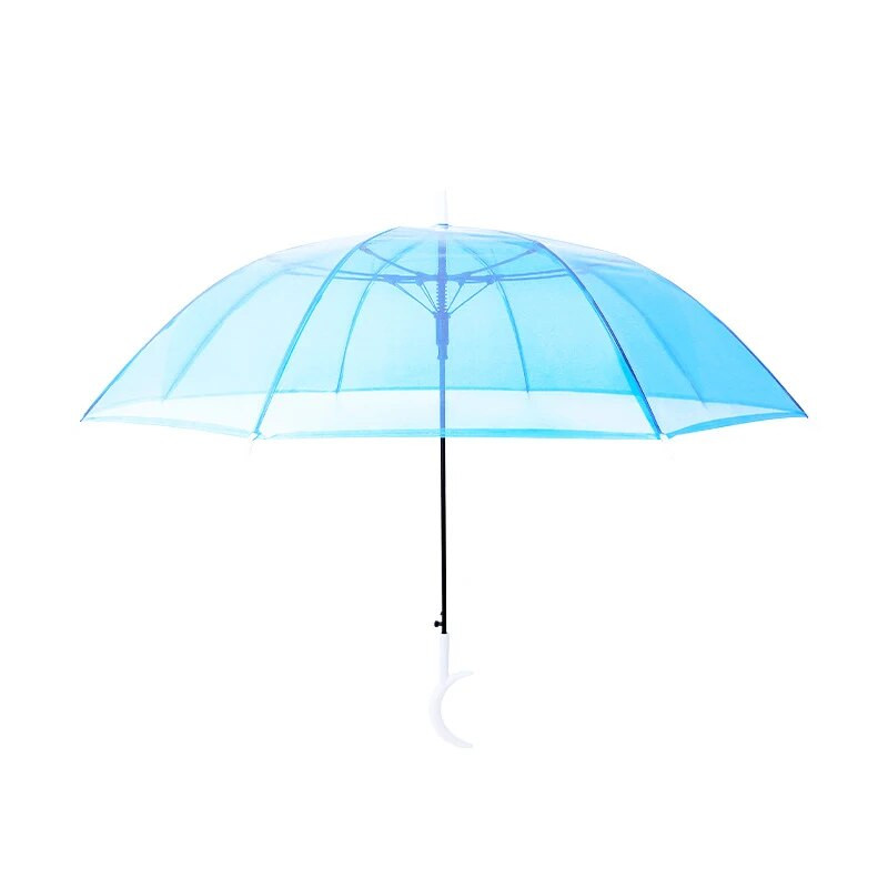 Visokokvalitetni kišobran s prozirnom dugom ručkom Kišobran za muškarce i žene s punom ručkom u obliku polumjeseca Kreativni kišobran s prozirnom paraplu