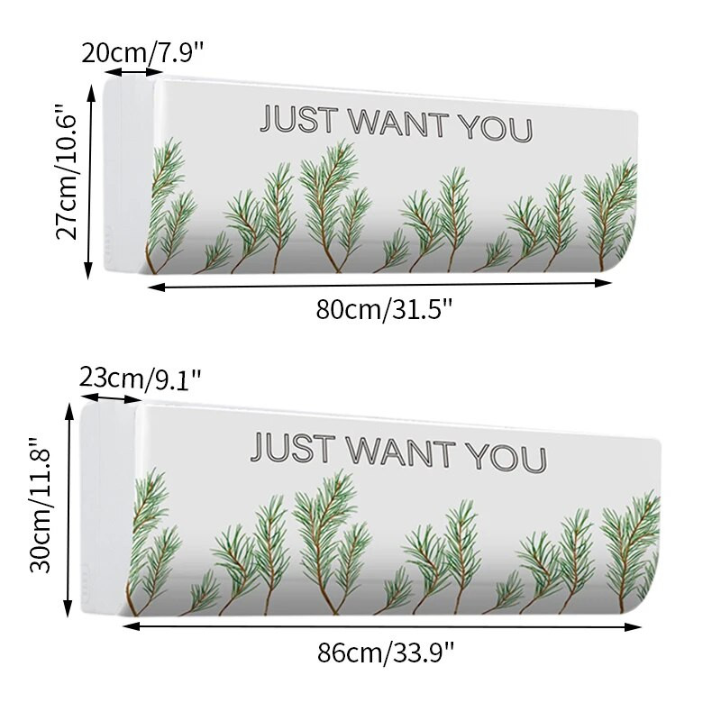 1 vnt. oro kondicionieriaus dangtelis, pakabinamas patalpose oro kondicionavimo apsauginis dėklas, atogrąžų lapai, atspausdinti dulkių dangteliai namų dekoravimui