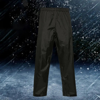 Меки работни панталони за дъжд Устойчиви на пръски Дамски, мъжки облекла за дъжд Унисекс, еластична талия Мъжки панталони за дъжд, Езда