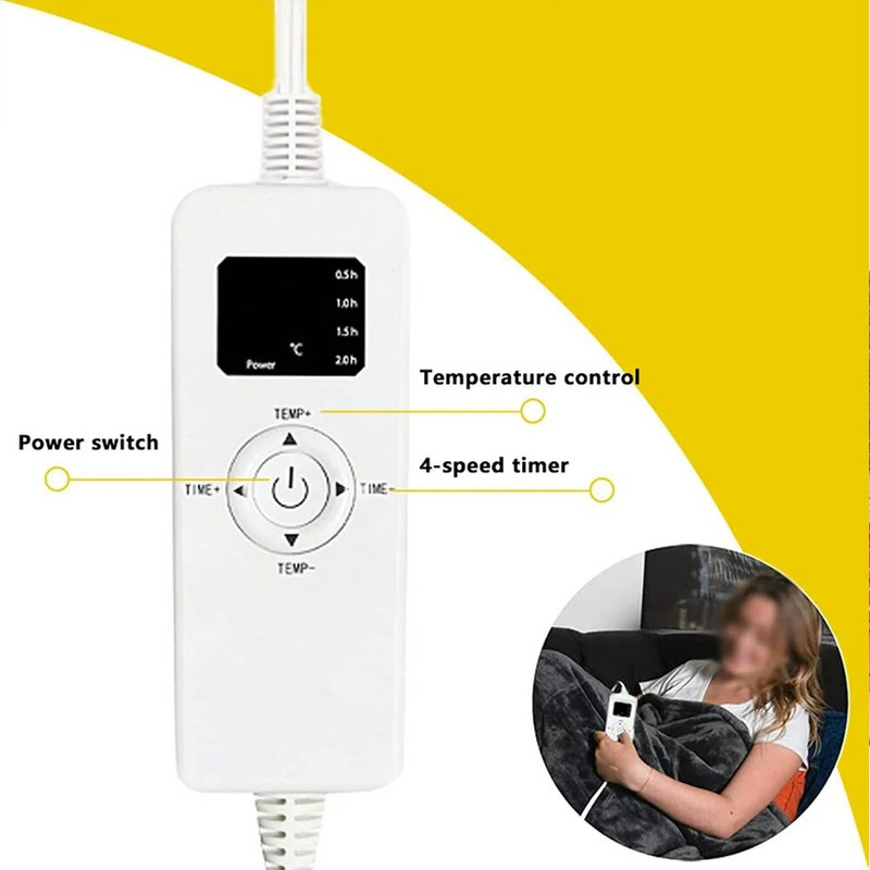 Nova električna deka Podebljana dvostrana deka za grijanje Dostupna temperatura podesiva s vremenskom kontrolom za zimu