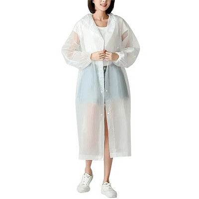 1vnt. Aukštos kokybės Eva Unisex lietpaltis pastorintas itin lengvas vandeniui atsparus paltas nuo lietaus moteriškas vyriškas juodas kempingo vandeniui atsparus lietaus kostiumas