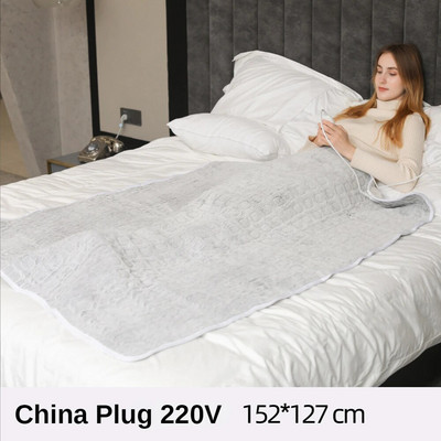 Pătură electrică standard european 110V Pătură de încălzire Pătură pentru pui de somn Flanel Pătură electrică Încălzitor de corp 152x127 cm Pătură încălzită