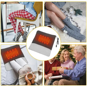 Универсална електрическа нагревателна подложка за крака, USB зареждане, домакинска миеща се зимна мека плюшена нагревател за крака, нагревател, подгряваща подложка за крака