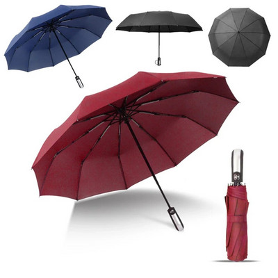 Fully Automatic Rain Umbrella for Men Women Windproof Compact Luxury Business Male Large Umbrellas Folding Parasol Travel